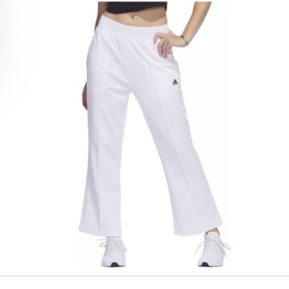 🆕 Adidas Women's Xpress Flare Wide Leg Sweat Warm Up Pants size Large - Picture 1 of 7